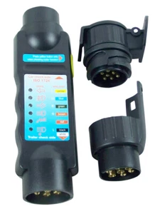 Beleuchtungstester Anhänger Beleuchtung Tester + Adapter 7/13 polig LED NEU ! - Bild 1 von 1