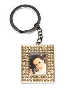 Foto Schlüsselanhänger GLAMOUR mit Glitzer Steinchen für 20x26mm Fotos (NEU/OVP) - Bild 1 von 4