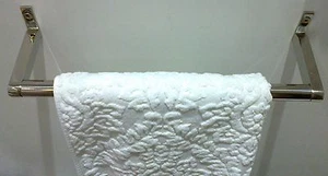 Riel de toalla/corbata de acero inoxidable de alta calidad 34 cm x 9 cm - Imagen 1 de 5