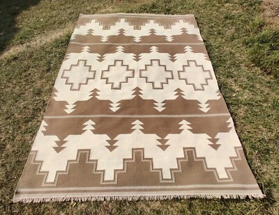 5x8 Wool Navajo Rug Southwest Style Area Rug Native American Rug Zapotec Rug - Image 1 of 4