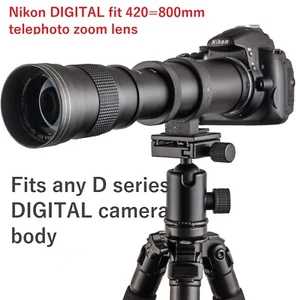 Nikon DIGITAL fit 420 800mm zoom lens D3100 D3200 D3300 D3400 D3500 D5500 & More - Picture 1 of 6