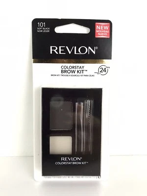 Revlon Colorstay 24Hr Brow Kit #101 SOFT BLACK NEW AND SEALED. - Image 1 of 4
