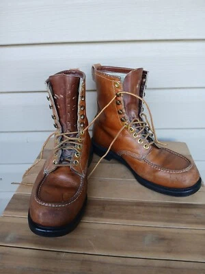 Botas de Trabajo Hombre Outdoorsman De Colección Cuero Marrón Talla 11 EE Foto 1 de 4