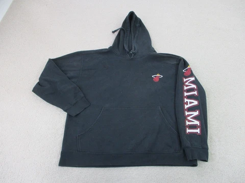Miami Heat Sweater Adult Extra Large Black Red Basketball Sweatshirt Mens A87* Cover