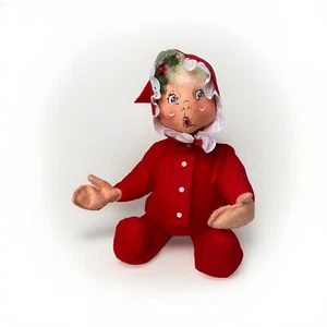 Annalee Christmas 12” Pajamas PJ’s Girl w/ Blonde Hair Blue Eyes 1992 - Picture 1 of 7