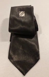 Corbata de poliéster negra Copperstone - Elegante corbata formal de negocios para hombre - Imagen 1 de 7