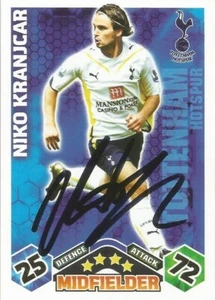 NIKO KRANJCAR SIGNED TOTTENHAM 2009/2010 MATCH ATTAX TRADING CARD+COA - Picture 1 of 1