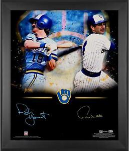 Paul Molitor/Robin Yount Milwaukee Brewers FRMD Dual Signed 20x24 In Focus Photo