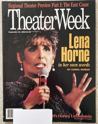 Lena Horne Theater Week Magazine 1994 Interview Article Carnegie Hall Engagement - Image 1 of 4