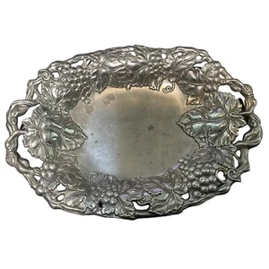 Arthur Court Grapevine Serving Tray 14” 2004 Aluminum - Picture 1 of 2