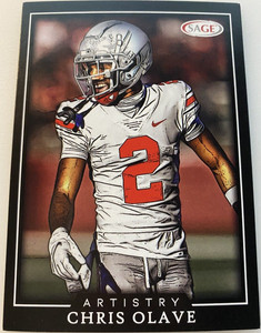 2022 Sage Artistry Chris Olave #39 Ohio State ROOKIE Card!