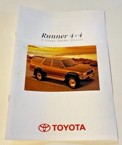 Brochure de Vente  TOYOTA  Runner 4 X 4, 3 litres Turbo - Mai 1995 - Bel Etat. - Imagen 1 de 5