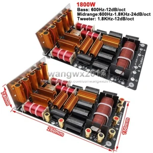 1pcs 3 Way Hi-Fi 1800W Speaker Frequency Divider Filter Audio Stage Crossover - Picture 1 of 8