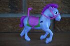 FIGURINE Porte-selle rose cheval violet 5 pouces carrousel pour poupée cavalier couronne princesse