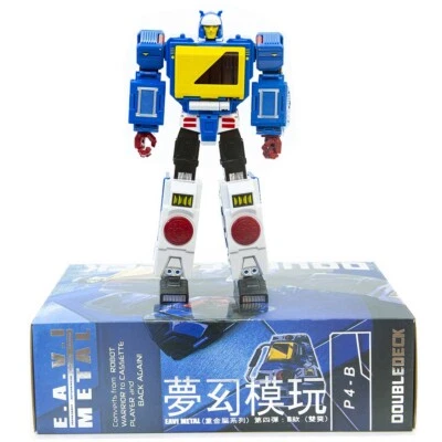 New KFC toys Eavi Metal Phase 4B Doubledeck Blaster KFC P-4B Blue Action Figure - Image 1 of 4