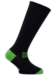 TODDLER BOYS EUROSOCK SKI SUPERLITE OTC SOCKS (BLACK) 3XS SHOE SIZES: 9-11 - Picture 1 of 2