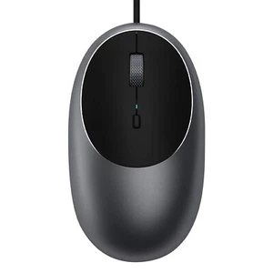USB-C kabelgebundene Maus Beidhändig Elegantes Design Dunkelgrau – Satechi - Bild 1 von 6