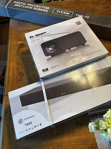 ProBeam BU53PST Laser Projector w/ EVO Soundbar and Titan TNS-72 Screen - Picture 1 of 7