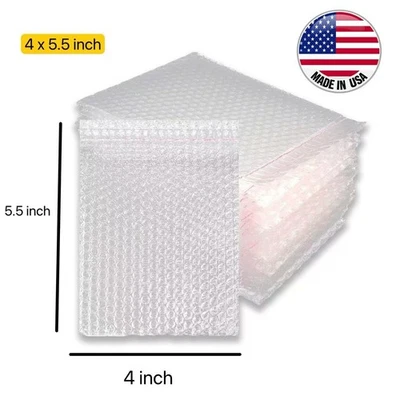 50PCS 4x5.5" Clear Bubble Mailers – Self Seal Packing Bags - Image 1 of 4