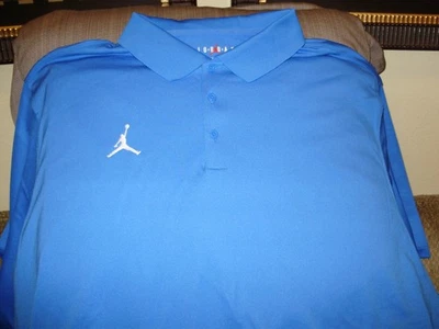 Camisa polo de golf universitaria azul para hombre Nike Jumpman Jordan Dri-Fit M51903 4XLT Foto 1 de 4