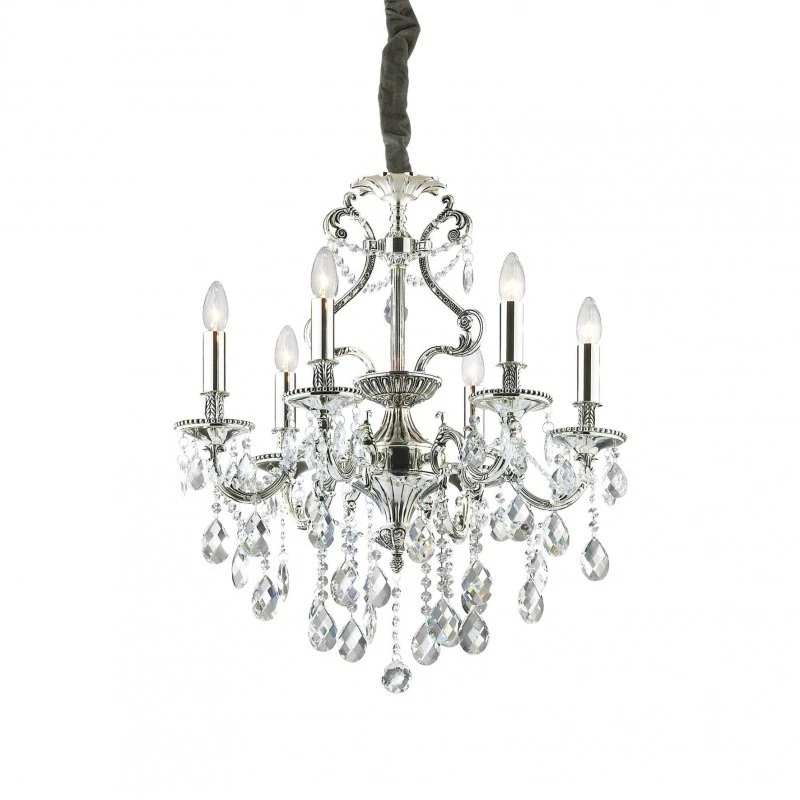 Ideal Lux GIOCONDA SP6 ARGENTO Mod. 044927 Lampada A Sospensione 6 Luci - Immagine 1 di 1
