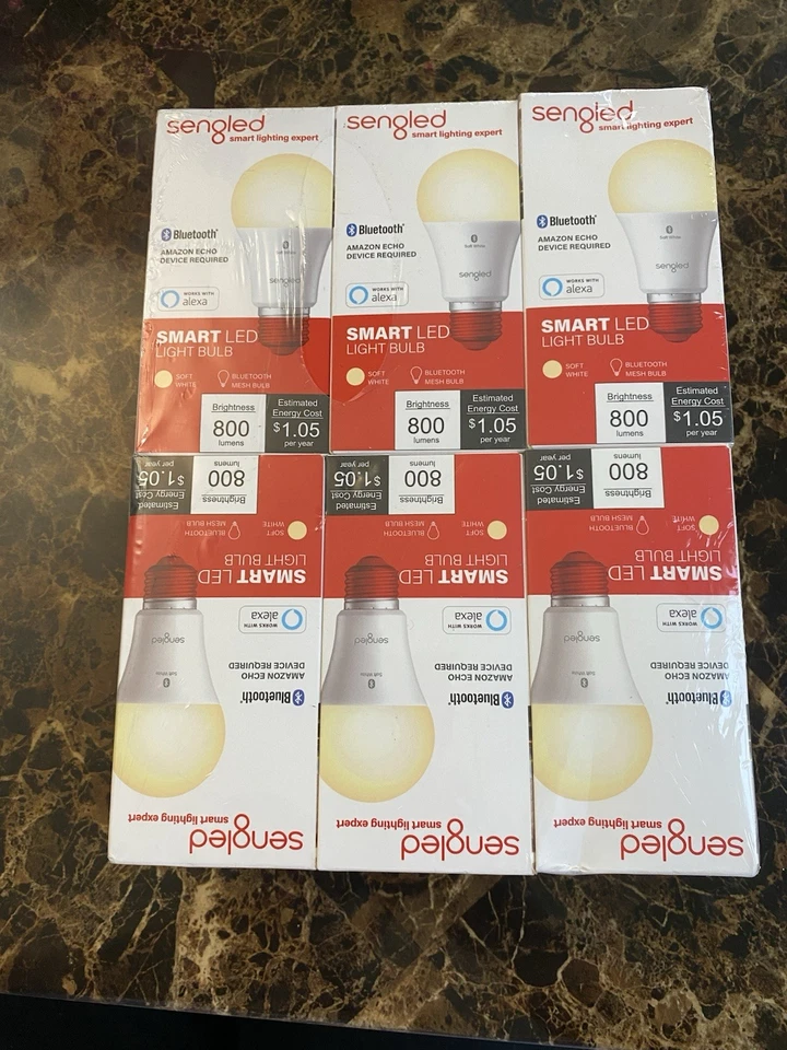 Sengled Smart Wi-Fi LED Light Bulbs,  A19 800LM 60W Eq., Soft White, 6 Pack - Image 1 of 1