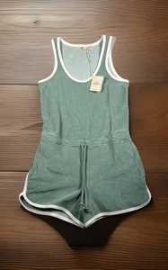 NUEVO CON ETIQUETAS FAHERTY Cabana Terry Mameluco Para Mujer XS Mono Aqua/Gris ($168) - Imagen 1 de 14