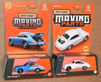Matchbox 1964 PORSCHE 911 & PORSCHE 356A MOVING PARTS LOT 2 NEW - Image 1 of 4