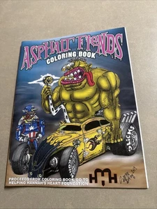 Asphalt Fiends Adult Coloring Book 2020 Hot Rod Monster Rat Fink Big Daddy Style - Picture 1 of 13