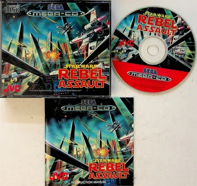 STAR WARS REBEL ASSAULT Sega MEGA-CD Game COMPLETE With Booklet PAL 1993 Rare NM - Image 1 of 2
