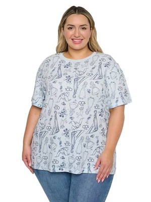 Camiseta Disney Para Mujer Talla Grande Mickey Mouse Blancanieves Nemo Dumbo Foto 1 de 4