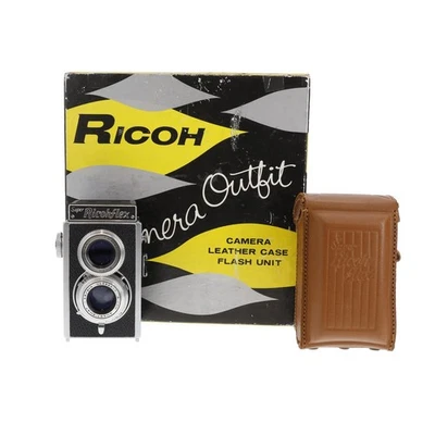 Câmera TLR Ricoh Super Ricohflex Médio Formato com Ricoh 8cm f/3.5 Anastigmat - Imagem 1 de 4