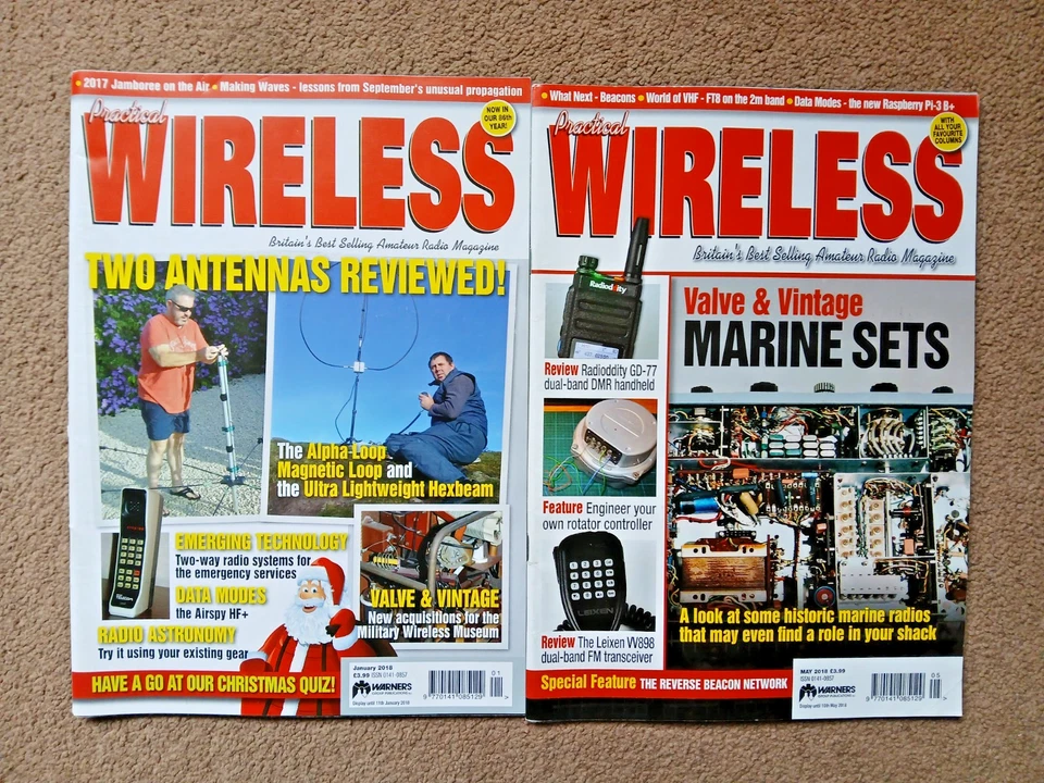 2 x PRACTICAL WIRELESS magazine back issues january & may 2018 - Image 1 of 1