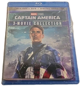 Captain America 3-Movie Collection Blu-ray + DVD + Digital (Marvel) NEW SEALED - Imagen 1 de 2