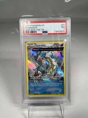 GYARADOS 21/98 PSA 7 XY ANCIENT ORIGINS IRON TIDE HOLO RARE POKEMON CARD ENGLISH - Image 1 of 2