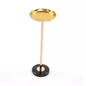 Gold Small End Table Pedestal Table for Decorative Display and Small+gold - Picture 1 of 8