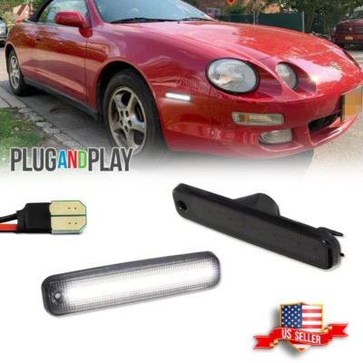 JDM Style Smoked White LED Front Side Marker Lights For 1994-1999 Toyota Celica - Image 1 of 4