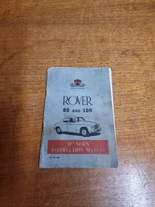ROVER 80 and 100 Car Owners Handbook Aug 1959 - Picture 1 of 7