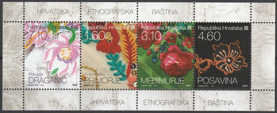 Croacia 2010 bordado, textiles tradicionales hoja MNH Foto 1 de 1