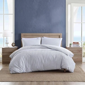 - Queen Duvet Cover, Cotton Reversible Bedding with Button Closure, Casual Home - Picture 1 of 6