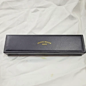 Genuine Swiss Franck Muller Geneve Watch Box Long Black Leather Box Only - Picture 1 of 17