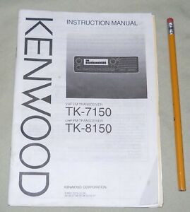 English/Spanish OEM Kenwood TK-7150/TK-8150 Instruction Manual FM Transceiver