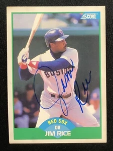 Jim Rice Signed 1989 Score #85 Baseball Card Boston Red Sox Autograph HOF TPG - Picture 1 of 2