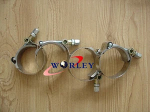 4X 2.5" Stainless Steel T-Bolt Clamps Turbo Intake Silicone Hose Coulper 66-74mm - Picture 1 of 5