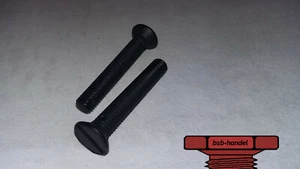 M3 x 16 Senkschraube Senkkopf DIN963 Polyamid Kunststoff PA6.6 schwarz 10 Stück  - Bild 1 von 1