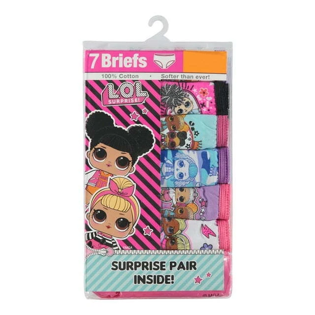 LOL Surprise 6 Pack Girls Briefs Size 8 Cotton