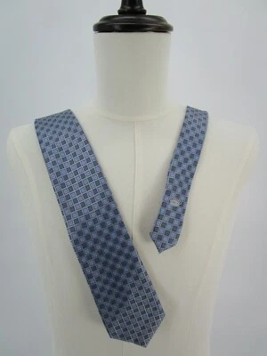 Countess Mara Men's Tie Gray Geometric 57.7" Long 3.5" Wide Silk Preppy Necktie - Image 1 of 4