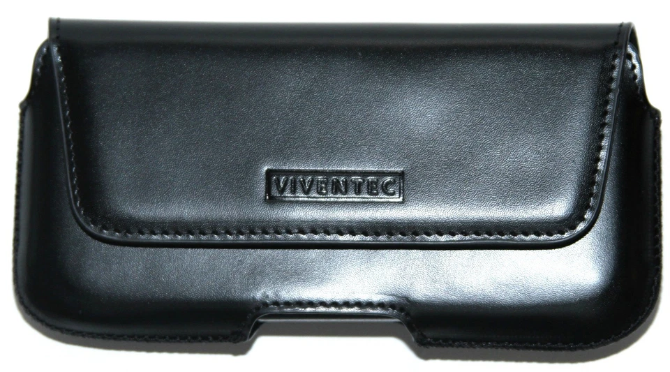 Funda de transporte con clip para cinturón de cuero genuino de alta calidad para teléfono Foto 1 de 4