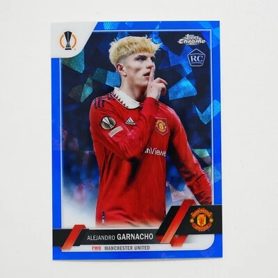 2022-23 Topps Chrome Sapphire UEFA Alejandro Garnacho Image Variation RC #50 - Image 1 of 2