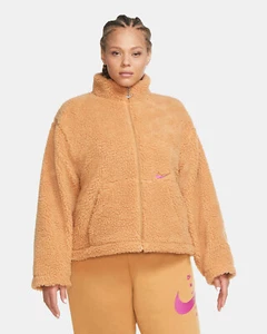CHAQUETA NIKE SPORTSWEAR SWOOSH SHERPA LINO, FLOR DE CACTUS DC0256-201 MUJER TALLA 1X - Imagen 1 de 5